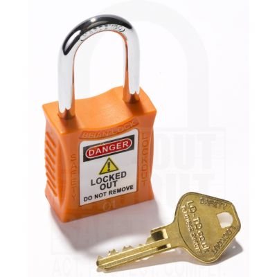 Custom PL201-ORN Lockout Tagout Safety Padlock Orange Custom PL201-ORN Lockout Tagout Safety Padlock Orange
